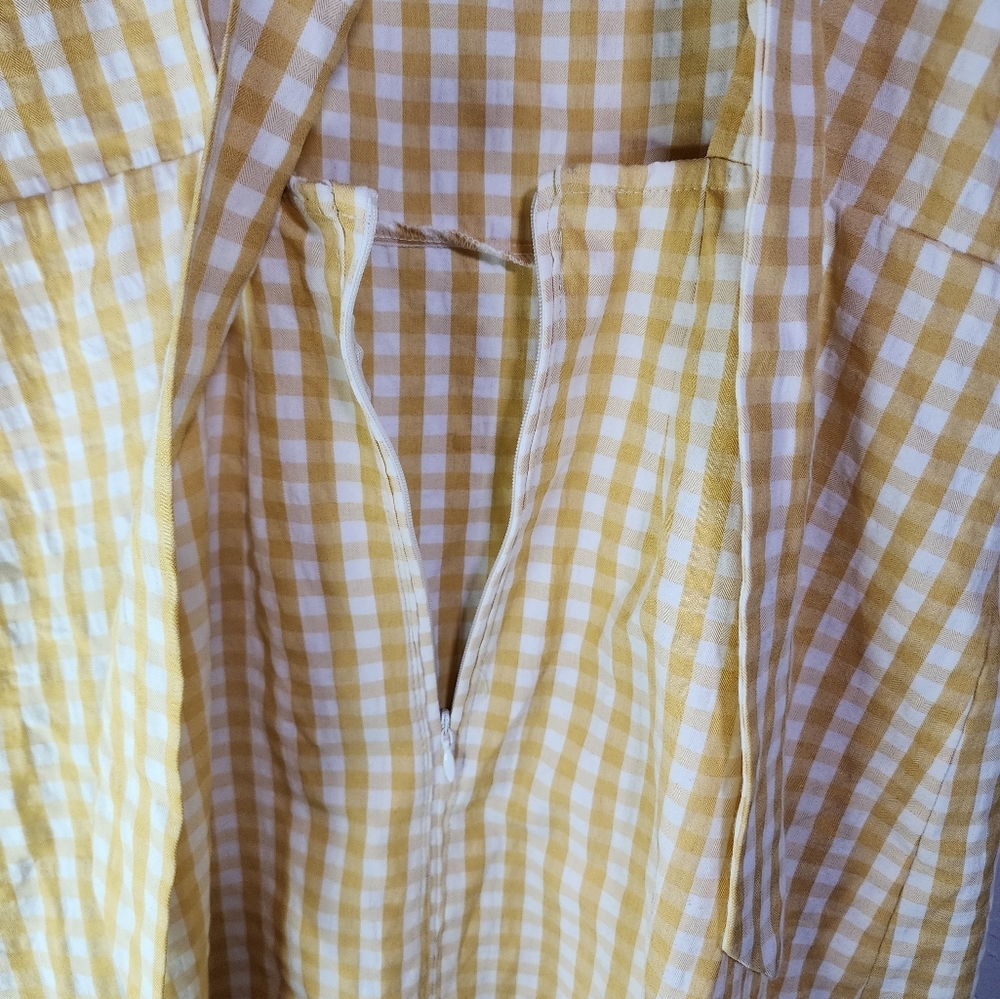 Sky And Sparrow Yellow Gingham Tie Back Mini Dress Size XXL - Picture 4 of 13